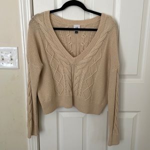Cabi Cropped Cable Pullover
